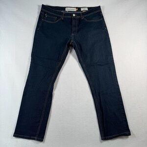 Tailor Vintage Jeans Mens 38 Blue Canaan Straight Slim Fit Dark Wash Stretch